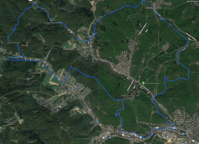 Mountainbike Tour Hirschgarten Strecke