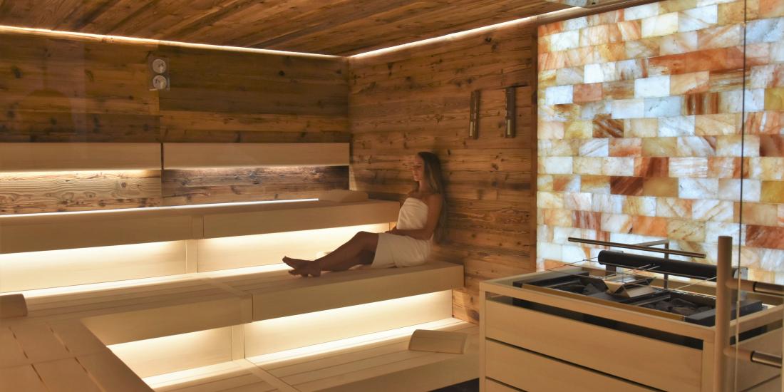 Lady in the sauna