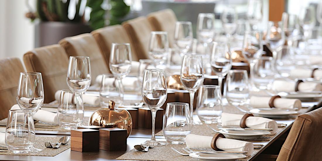 decorated restaurant table
