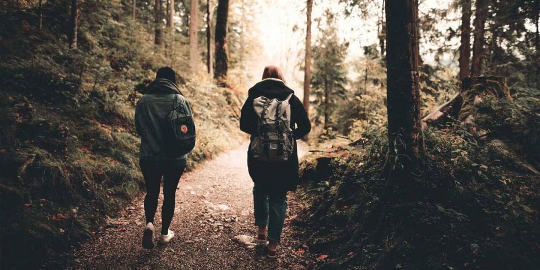 2 Wanderer im Wald