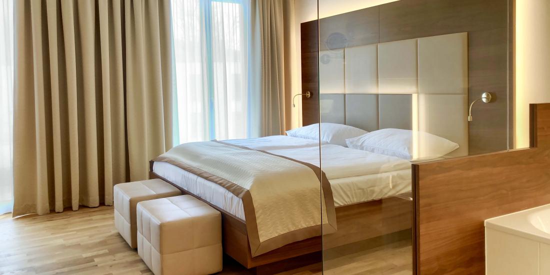 Bett in der Suite