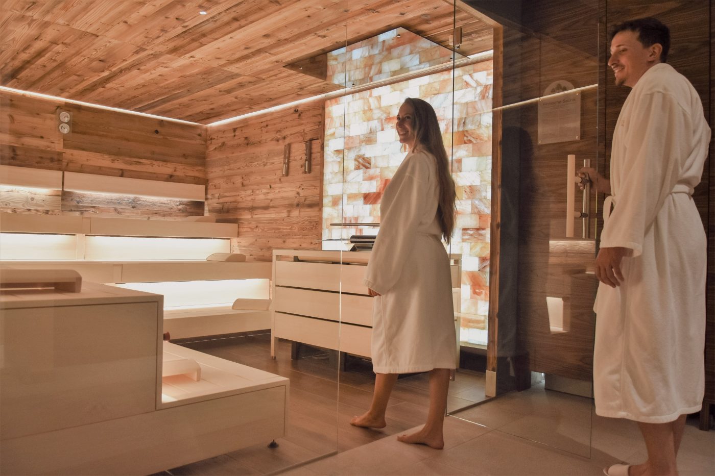 Finnische Sauna Paar